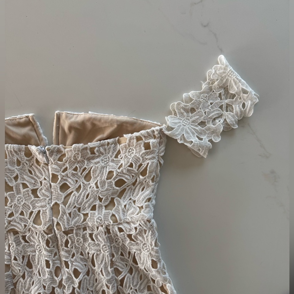 Superdown x Revolve Shannan White Lace Mini Dress NWT Small - Picture 7 of 10